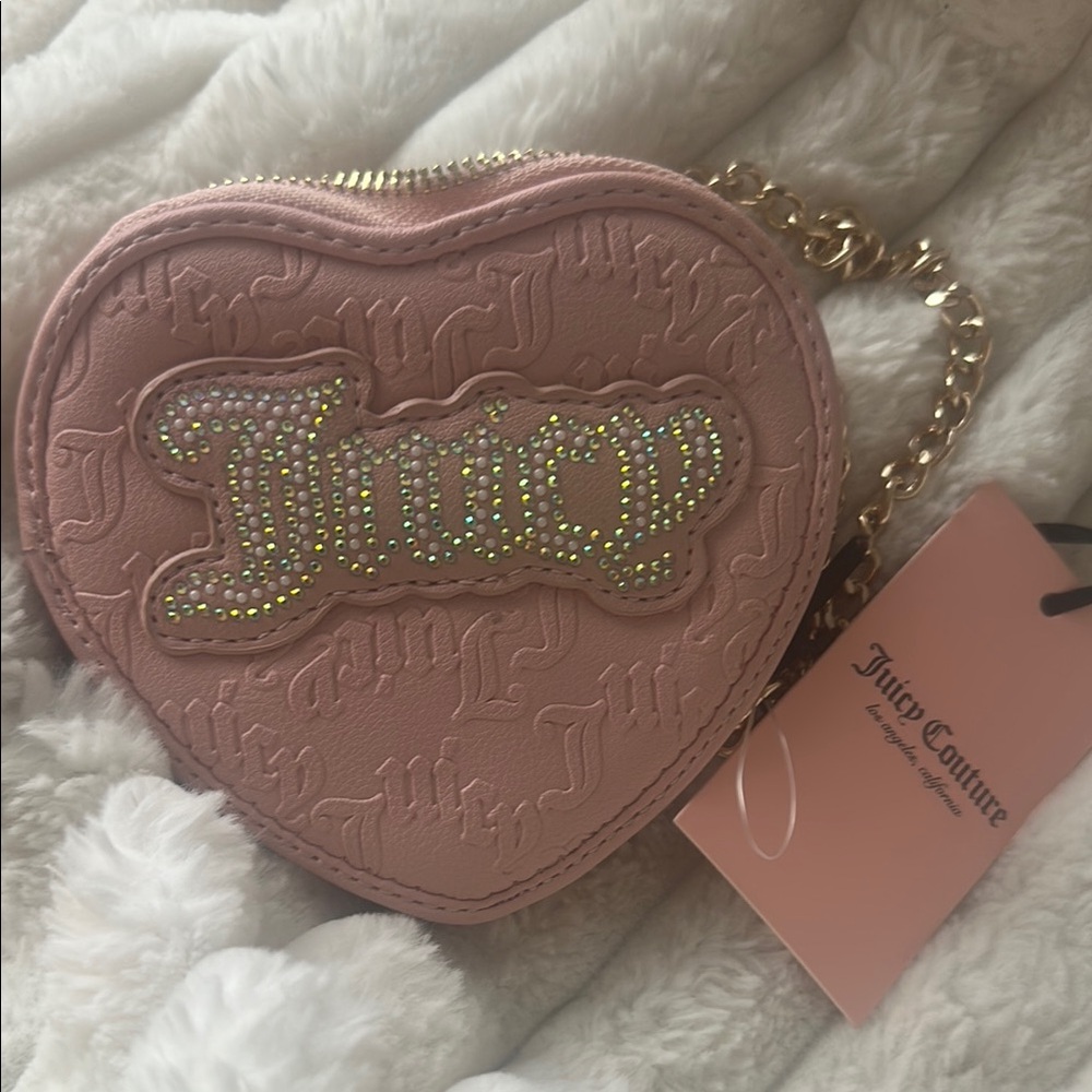 Juicy Couture Pink and Gold Mini Heart Bag
